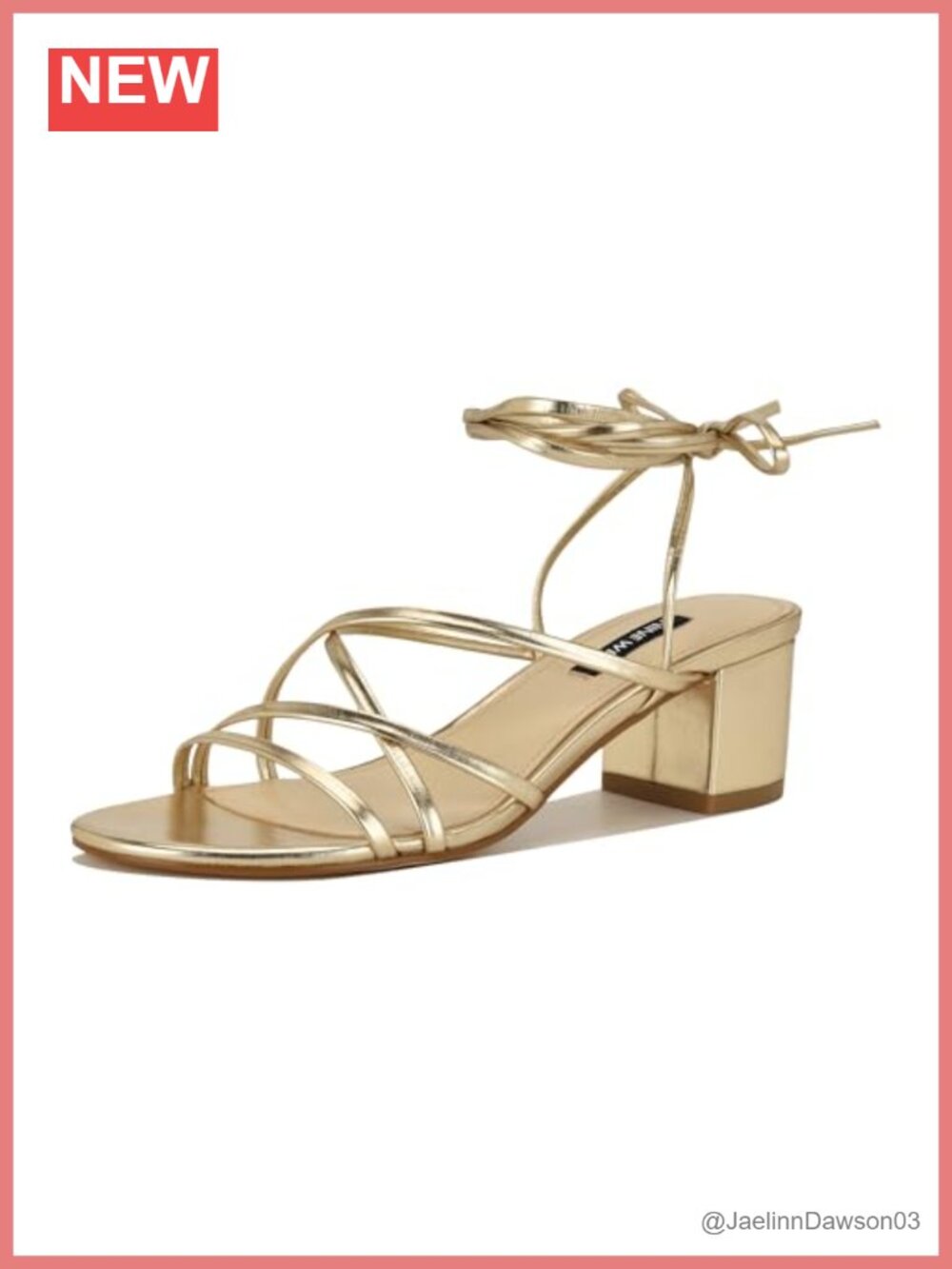 Strappy Ankle Wrap Block Heel Faux Leather Dress Sandals